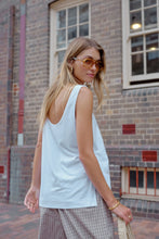 Load image into Gallery viewer, Bloom Slouchy Tank - white