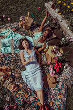 Load image into Gallery viewer, Emerald Forest Picnic Rug - Bohemian Sundays, Wandering Folk, Buy Boho Bohemian Clothing Online Australia, Kivari, Arnhem, Rowie, Will and Bear, Wandering Folk, Skinned, Barefoot Blonde