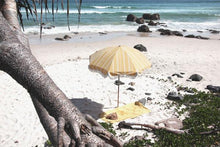 Load image into Gallery viewer, BUSINESS & PLEASURE PREMIUM BEACH UMBRELLA-VINTAGE YELLOW STRIPE - Bohemian Sundays, Business and Pleasure Co., Buy Boho Bohemian Clothing Online Australia, Kivari, Arnhem, Rowie, Will and Be