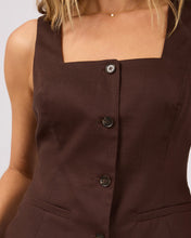 Load image into Gallery viewer, Fern Linen Vest - Brown
