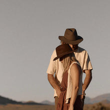 Load image into Gallery viewer, Anderson Brown | Packable Wide Brim Fedora Hat
