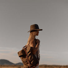 Load image into Gallery viewer, Anderson  Olive Green / Packable Wide Brim Fedora
