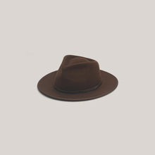 Load image into Gallery viewer, Calloway Brown | Wide-brim Fedora Hat
