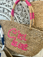 Load image into Gallery viewer, C’est La Vie Straw Tote Bag
