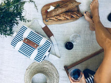 Load image into Gallery viewer, The Premium Cooler Bag - Navy Stripe - Bohemian Sundays, Business and Pleasure Co., Buy Boho Bohemian Clothing Online Australia, Kivari, Arnhem, Rowie, Will and Bear, Wandering Folk, Skinned,
