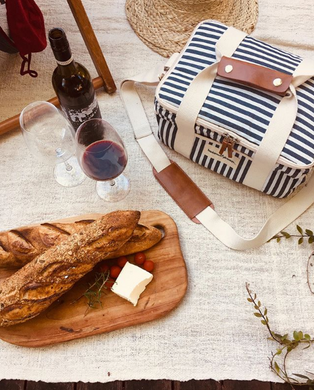 The Premium Cooler Bag - Navy Stripe - Bohemian Sundays, Business and Pleasure Co., Buy Boho Bohemian Clothing Online Australia, Kivari, Arnhem, Rowie, Will and Bear, Wandering Folk, Skinned,