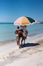 Load image into Gallery viewer, BUSINESS &amp; PLEASURE PREMIUM BEACH UMBRELLA-70S PANEL CINQUE - Bohemian Sundays, Business and Pleasure Co., Buy Boho Bohemian Clothing Online Australia, Kivari, Arnhem, Rowie, Will and Bear, W
